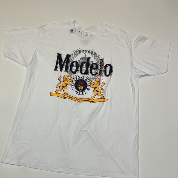 Modelo Especial Beer Graphic T-Shirt Men’s 2XL White 100% Cotton NWT Tee - Picture 3 of 12